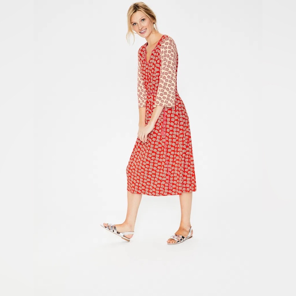 Boden Bella Falling Petals Midi Dress